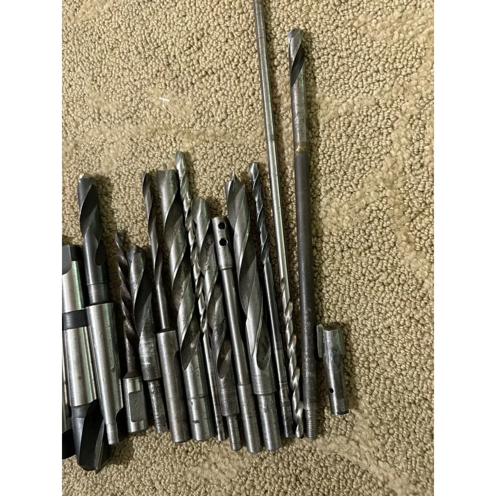 Lot Of 15 Drill Point Bits Morse Tapper Drill Bits 9/16 1/4 And More See Picture